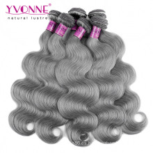 Color gris brasileño Remy cabello humano